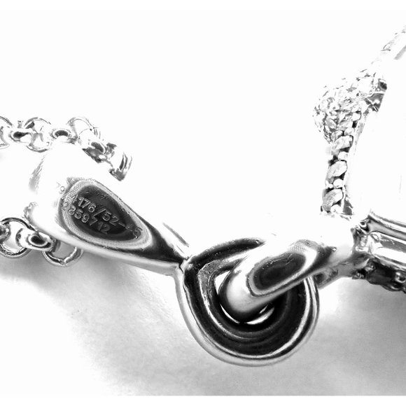 Authentic! Chopard Golden Diamonds 18k White Gold Diamond Chrome Stone Necklace - Picture 5 of 12